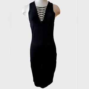 NEW Ali & Jay Size Black HARD LEMONADE Knit Bodycon Sheath Dress